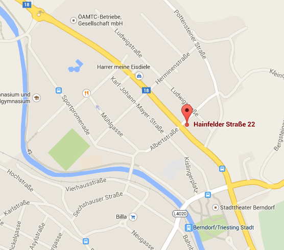 Anfahrtsplan Berndorf